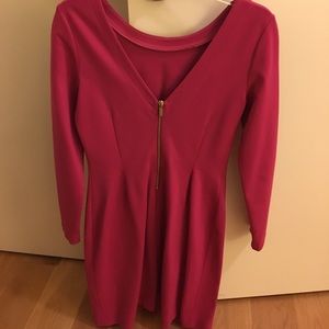 Pink Banana Republic 3/4 Sleeve Dress w Deep Back